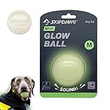 SKIPDAWG Pelota de Juguete para Perro luz de neón, con Agujeros, no tóxica TPR para Perros, Bolas chillonas, Bola de Pesca Brillante Nocturna, Bola de Ejercicio para Perros de tamaño 2.5 Pulgadas