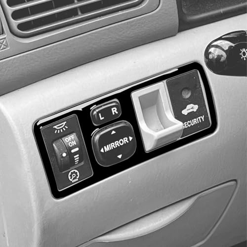 PJFUS Glossy Piano Black Car Driver Position Headlight Switch Control Panel Sticker Interior Accessories Compatible with Toyota Corolla CE LE S 2003 2004 2005 2006 2007 2008/XRS 2005-2006 Sedan