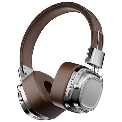 Fuhjythy Auriculares Supraaurales Clásicos Studio DJ Estéreo Bluetooth 5.3 Auriculares Inalámbricos Retro Control Táctil Auriculares Tipo C