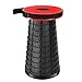 LZLYER Składany Stołek Teleskopowy Stołek Przenośny Outdoorniture Chowany Stołek Krzesła Przenośny Teleskopowy Regulowany Plastikowy Stołek Do Wędkowania Podróżowanie/Czerwony