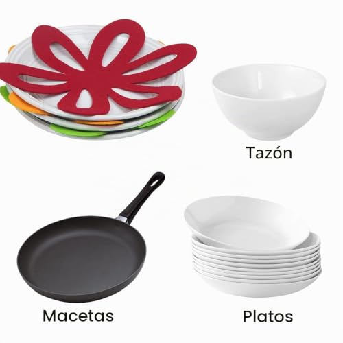 Miniatura 6 de 12 Piezas Separador Sartenes,Protectores De Cacerolas,Protector De Ollas Y Sartenes,Para No Se Rayen Las Sartenes Apiladas Protejer El Fondo De Sartenes 4 Colores