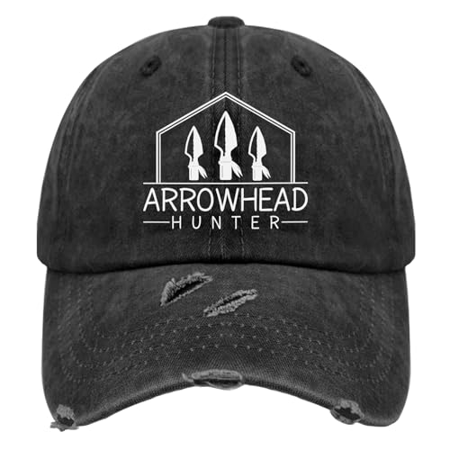 Arrowhead Hunter Hat for Mens Washed Distressed Baseball Caps Fashion Washed Dad Hats Breathable
