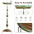 giole Garden Bird Bath with Roman Pedestal, 13'' Dia Bird Bath Bowl with Hummingbird Pattern Birdbath & Feeder Freestanding Birdbaths for Garden,Yard Decor(27 Inch Tall)
