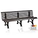Blome Sitzbank Borkum – Gartenbank für Garten, Balkon, Terrasse, Parkbank in braun, 4-Sitzer, Made in Germany