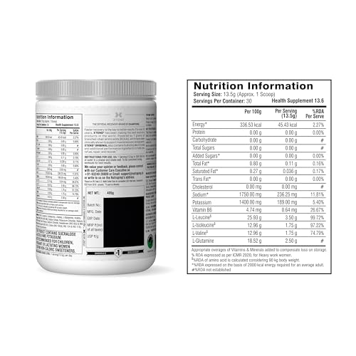 Image of XTEND Original BCAA Powder (Mango Madness), 7g BCAAs in 2:1:1 Ratio, Intra Workout Support with Glutamine & Electrolytes, Amino Acids for Hydration & Muscle Recovery, 405 gm, 30 Servings