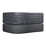 Logitech ERGO K860 Wireless Ergonomic Keyboard - Split Keyboard, Wrist Rest, Natural Typing, Stain-Resistant Fabric, Bluetooth and USB Connectivity, Compatible with Windows/Mac, Black