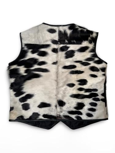 SHAHI TRADERS Men's Real Cowhide Leather Hair-on Vest - Natural Cow Hair vest Western Cowboy Leather Vest For Mens2