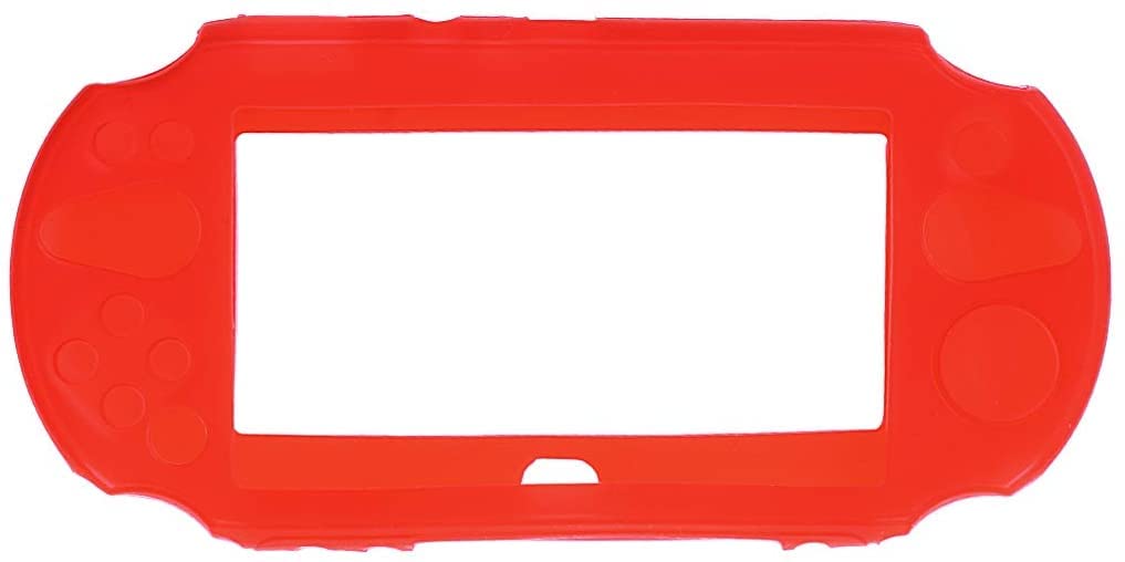 Silicone Rubber Soft Protective Case Cover for Sony PS Vita 2000 -Red