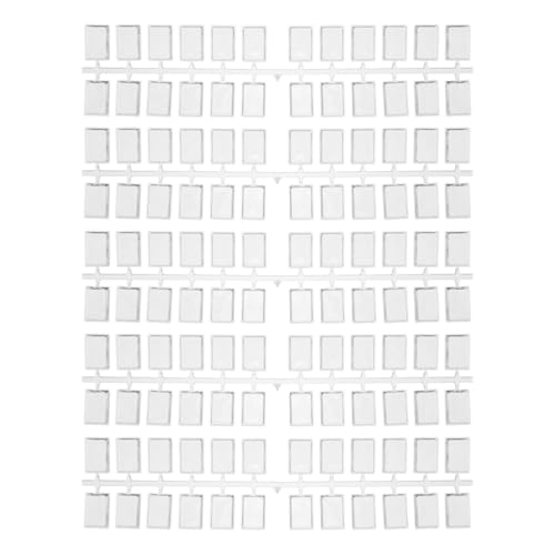 Baluue 120 Pezzi Espositore per Unghie Finte in Plastico Trasparente Punte Rettangolari 0,7x0,5 Pollici per Manicure Professionale e Display Colori Smalto in Salone