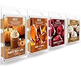 UCC Plant Based All Natural Wax Melts, Strong Fragrance, Long Lasting Premium Soy Scented Melts Cubes, Wax Melts Tarts, Colored Wax Melt - 4 Pack