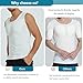 TXULYDD Men's Fake Muscle T-Shirt, Enhancers Strong Shoulder Pads Underwear, for Weddings Parties Daily Wear,White,XL