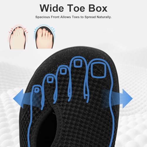 JOINFREE Mens Diabetic Walking Shoes Wide Toe Box, Adjustable Zero Drop Non Slip Sneakers, Breathable Knit Casual Shoes for Swollen Feet, Edema, Sensitive Feet, Elderly, Arthritis3