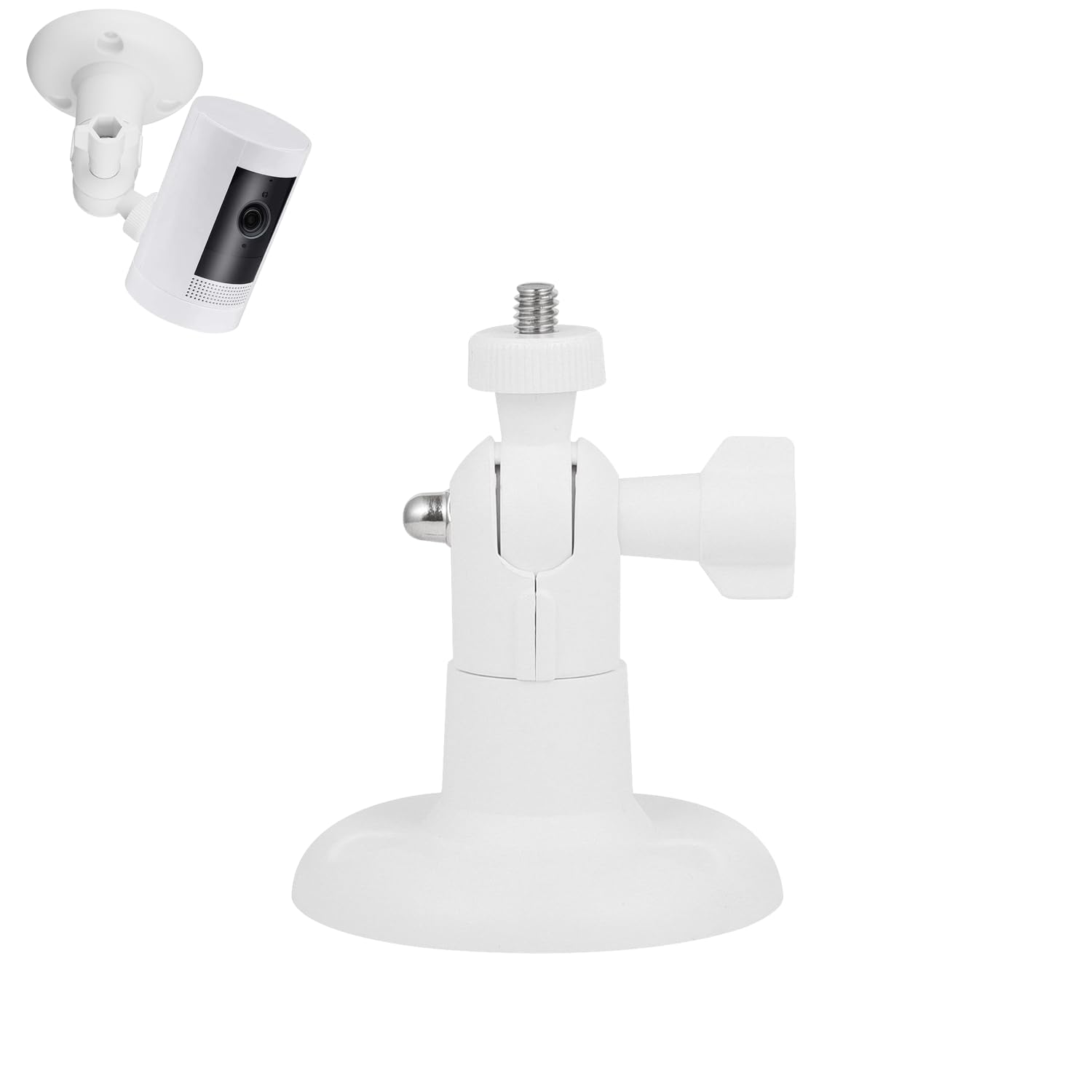 Lonnky 360° Adjustable Self-Adhesive Camera Mount Compatible with Ring, Eufy, Reolink, Arlo, Wyze Stick Up & Outdoor Surveillance Cameras with Standard 1/4 Thread
