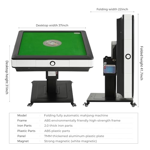 Mesa automática para Mahjong plegable con 4 ruedas y 4 cajones miniatura 2