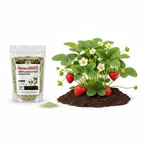 Old Cobblers Farm™ Wicked Growth Strawberry Fertilizer - Enhances Soil Health & Berry Yield - Slow-Release Nutrients for Robust Growth-for Home Gardens (5 lbs | 10 lbs | 15 lbs | 20 lbs) (20lbs)