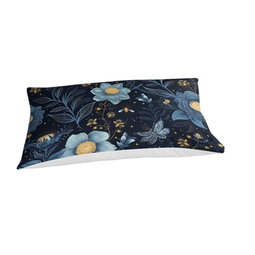 Housse de couette fleurs impression 3D parure de lit simple 135x200cm - 3