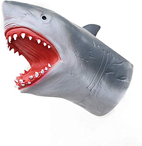 Image of Yolococa Hand Puppet Toys Realistic Latex Animal Shark Instagram Children Toys