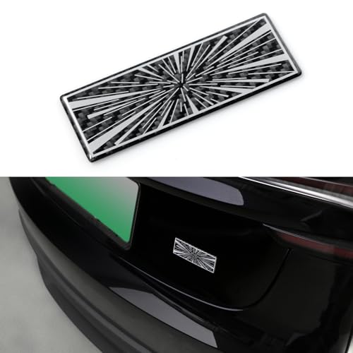 BETTERHUMZ Performance-Abzeichen-Emblem Kompatibel mit Tesla Model 3 Y X S Cybertruck Highland Plaid Außen-Kofferraum-Zubehör-Aufkleber (Schwarz)