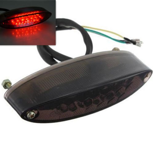 Moto LED Feu arrière de frein arrière lumière de plaque d'immatriculation fumée ATV Dirt bike Dual Sport Bike ATV Scooter Offroad Cover