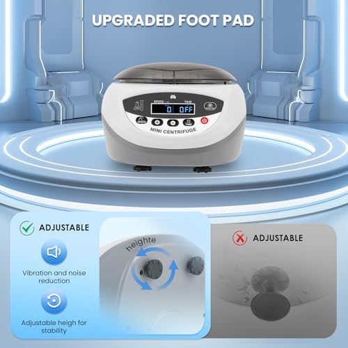 Mxmoonant Mini Centrifuge Machine, 12000RPM Lab Benchtop PCR Centrifuges High Speed Electric Desktop Centrifuge for 0.2/0.5/1.5/2/5ml with Tubes - Thumbnail 4
