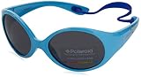 Protective case included Polaroid PLD 8010/S Y2 MIF Gafas de Sol, Turquesa (Azure/Grey Pz), 47 Unisex Niños