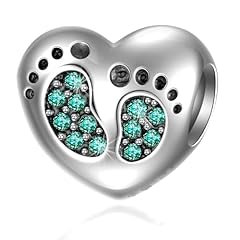 May Baby Footprints Charms