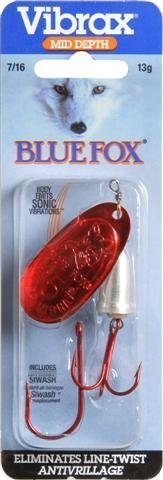 Blue Fox Classic Vibrax Spinner, 7/16-Ounce, Bleeding Silver