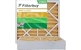 FilterBuy 20x20x4 Air Filter MERV 11, Pleated HVAC AC Furnace Filters (2-Pack, Gold)