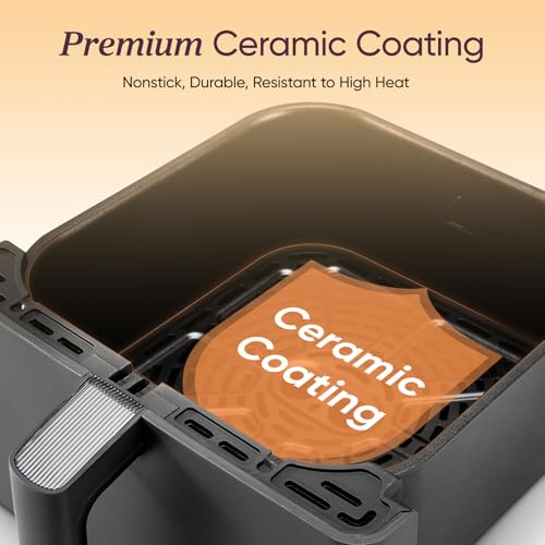 Image of Cosori Air Fryer 6.8-Qt, 12 One-Touch Functions, Dual Heating Elements for Even Cooking, Ceramic-Coated Nonstick Basket, Dishwasher-Safe, 1750W, Family Size for 4-6, Gray