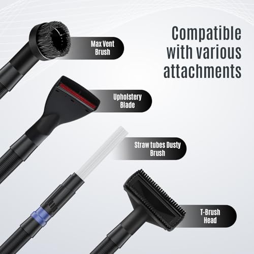 Image of SEZNIK Premium Flexible Stretchable Vacuum Hose Attachment - Extendable 400 mm to 1000 mm, Flexible Extension Pipe for Seznik Turbo, Mighty & All-in-One Vacuum Cleaners