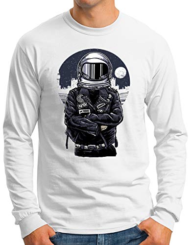 T-shirt OM3 Astronaute Rebel blanc pour look décontracté en soirée
