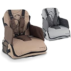 Trona Viaje Bebé Carrefour Mobiclinic ®, Trona portátil bebé, Monkey, Trona de viaje, De 6 a 36 meses, Hasta 15kg, Plegable, Arnés Ajustable de 5 puntos, Con almacenamiento, Trona portátil, Silla bebe, Color Beige
