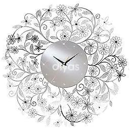Diyas Home Wall Clocks, Glass,MDF, One Size