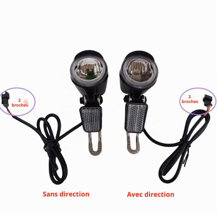 Phare avant original à 2 broches pour scooter électrique JOYOR S5 S8 S10 série S Lampe avant Accessoires de remplacement