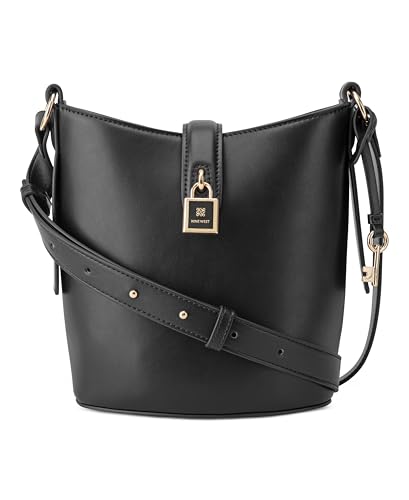Nine West Bolsa transversal Tenely Bucket, preta, Preto, Medium