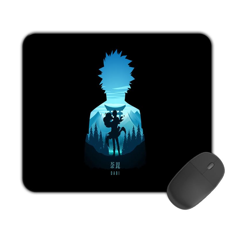 Kirmada Printed Design Mouse Pad Dabi Shadow (200MM X 240 X 3MM) Enhance Gaming and Work Performance Comfortable and Precise Non-Slip Water Proof My Hero Academia Mouse Pad.