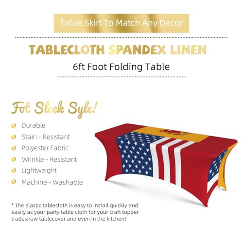 Nappe élasthanne 1,8m drapeau américain espagnol extensible