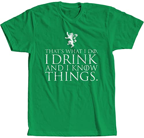 New York Fashion Police I Drink and I Know Things Tyrion Lannister T-Shirt XL Irish Green