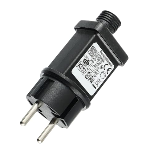 EPLZON 31V 6W Trasformatore Outlet lampeggiante IP44 Alimentatore Luci Natale con Temporizzatore 8 Modelli per Natale Ghiaccioli