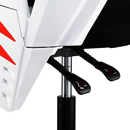 Cadeira Gamer DUST X49 Design Esportivo Reclinável e Giratória (Branca)