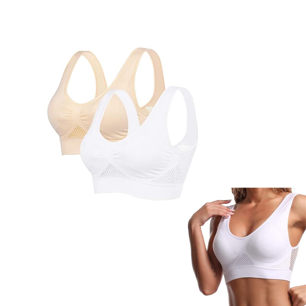 Breathable Cool Lift up Air Bra,Women's Seamless Air Permeable Cooling Comfort Bra,Summer Wireless Light Yoga Bra.