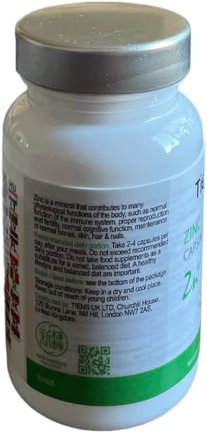 Miniatura 3 de TIENS Zinc, 60 Cápsulas