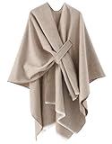 Weich und bequem:Warm Poncho Hergestellt aus hochwertigem reinem Acrylgarn, fühlt es sich weich und zart an, was Ihnen ein weiches, angenehmes und warmes Tragegefühl bieten kann. Es wird Ihnen ein super bequemes Wintertrageerlebnis bieten.