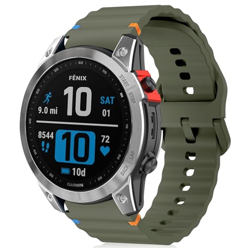 [RosMank] 20mm �V���R�� �o���hGarmin Forerunner 570 42mm/Forerunner 165/Vivoactive 6/Vivoactive 5�Ή��A Garmin Venu Sq 2/Approach S50/S44�p