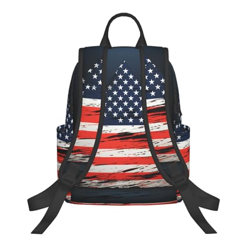 Casual Backpack for Women Men Striped Flag Lightweight Daypack Large Capacity Nurse Bag3