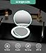 WOBSION LED Lighted Travel Makeup Mirror, 1x/10x Magnification, Compact, Portable for Handbag, Purse, Pocket, 3.5 inch Illuminated, Folding, Handheld, 2-Sided, Round, Cyan