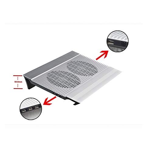Almohadilla de enfriamiento para laptop con ventiladores duales miniatura 3