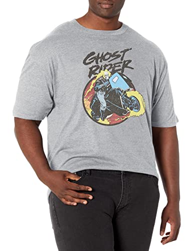T-Shirt Ghost Rider Marvel pour Homme Style Années 90 en Coton Noir