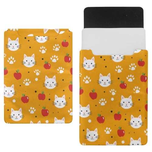 Housse pour ordinateur portable 13,8 x 10,2" au motif chat et fruits style hollandais