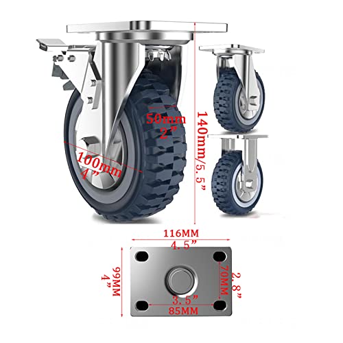 Roulettes pivotantes de 10 cm indispensables au garage